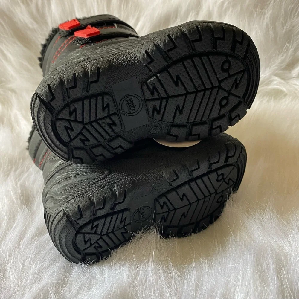 Wonder Nation Boots Boys Size 6 Black Velcro Latch New With Tags‎ -5 F